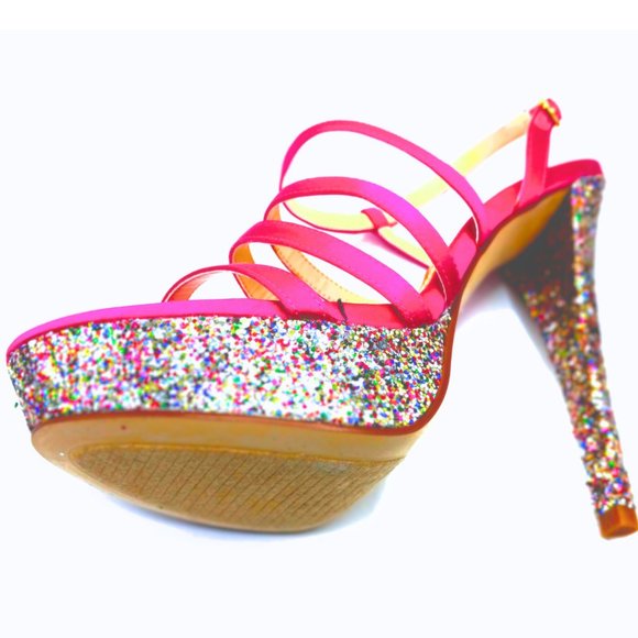 New Pink Nine West Strappy Stilettos Size 8 - Picture 3 of 6